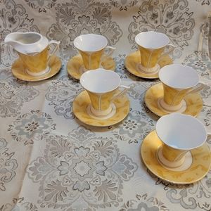 RARE VINTAGE GNA Fine Porcelain Tea / Espresso Demitasse set